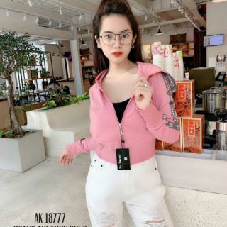 [Sale] Áo khoác chống nắng dáng lửng, in viền tay, có túi trong, xỏ ngón