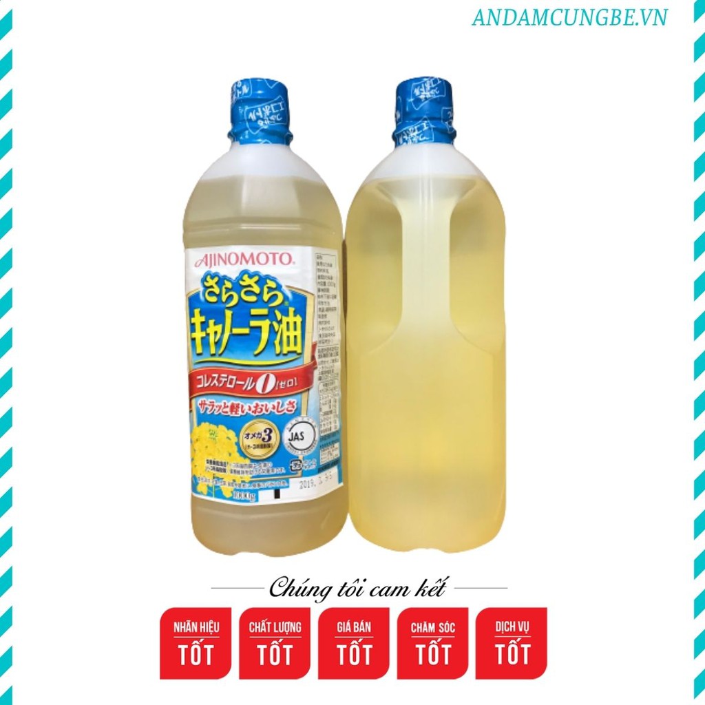 Dầu ăn hạt hoa cải AIJINOMOTO Nhật Bản chính hãng healthy cho bé gia đình 52181