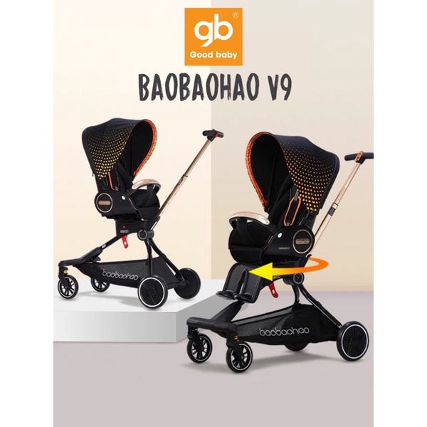 Xe đẩy gấp gọn V9 V18 Baobaohao có tư thế nằm 2022