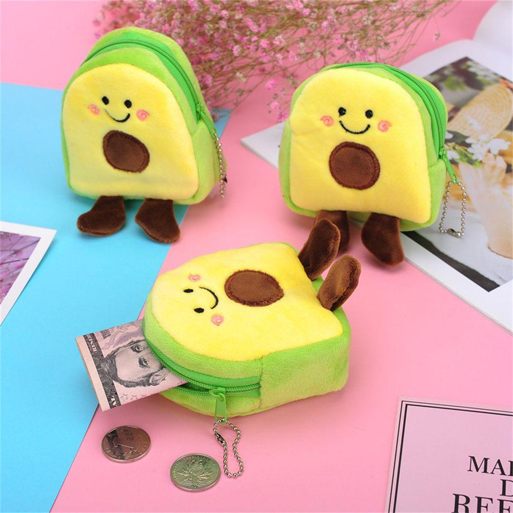 ✣Hs✣ Ví Mini Đựng Tiền Xu Tạo Hình Trái Bơ Dễ Thương