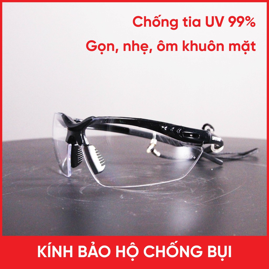 Kính Bảo Hộ Chống Bụi Chống Tia UV 99% SafetyMan SM911