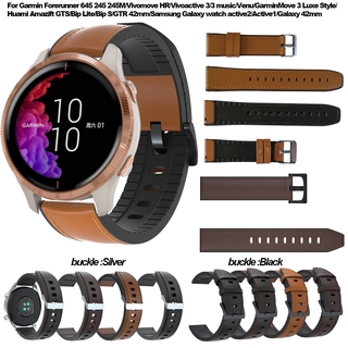 Dây đeo bằng da thích hợp cho Garmin Venice 3 / Vivomove Hr / Forerunner 245 / 245m / 645 / Garminmove 3 Luxe 20mm