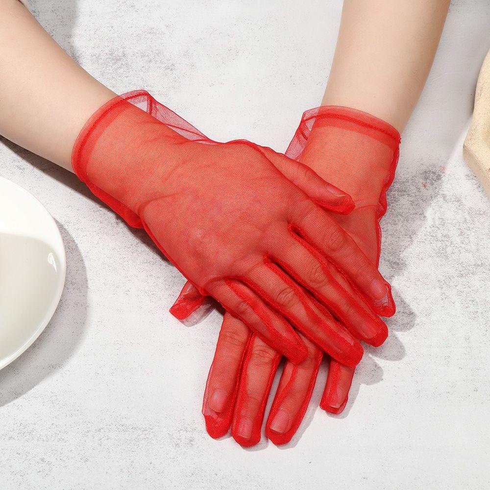 EUTUS 1 Đôi Găng Tay Vải Tuyn Sang Trọng Cho Cô Dâu