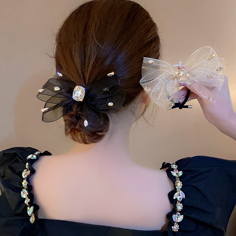 Kẹp Tóc Nơ Vải Chiffon Thời Trang Nữ Tính