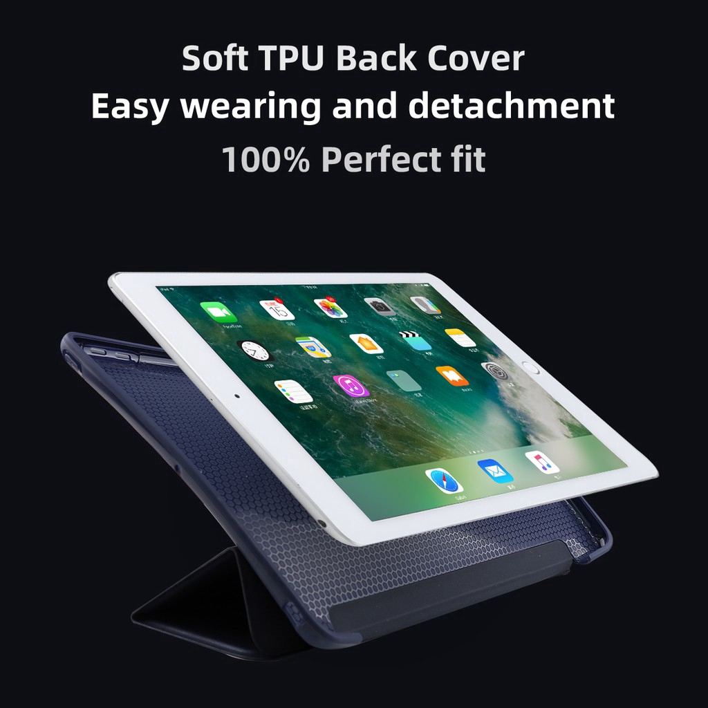 Bao Da Batianda cho iPad Air /mini 1 2 3 4 5 /pro 9.7 /pro 10.5 /9.7 2018 Bằng Cao Su TPU Mềm Chống Sốc Linh Hoạt