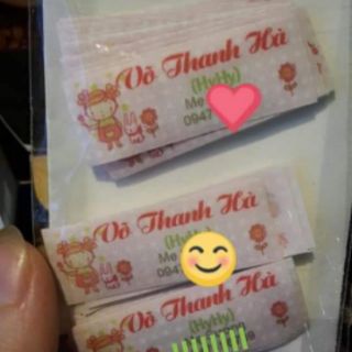 Tem áo tên bé (gắn áo, balo)