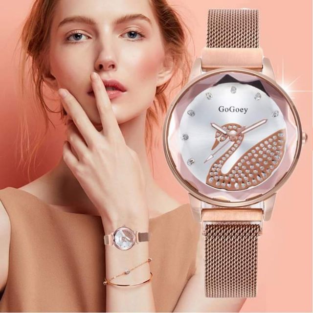 ĐỒNG HỒ THỜI TRANG NỮ DÂY LƯỚI NAM CHÂM GOGOEY SA11