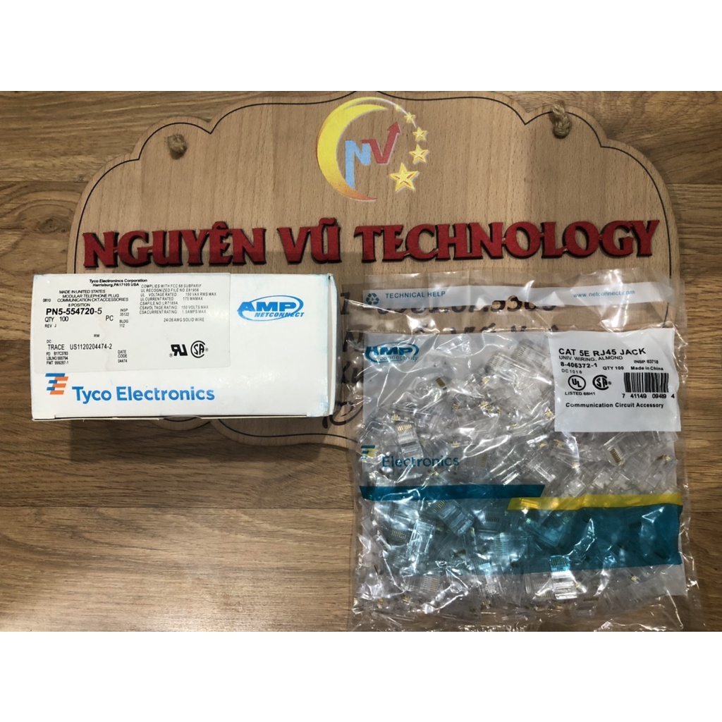 Combo Kìm bấm mạng Bosi vàng đen xịn + Hộp test mạng + Hộp 100 Hạt mạng