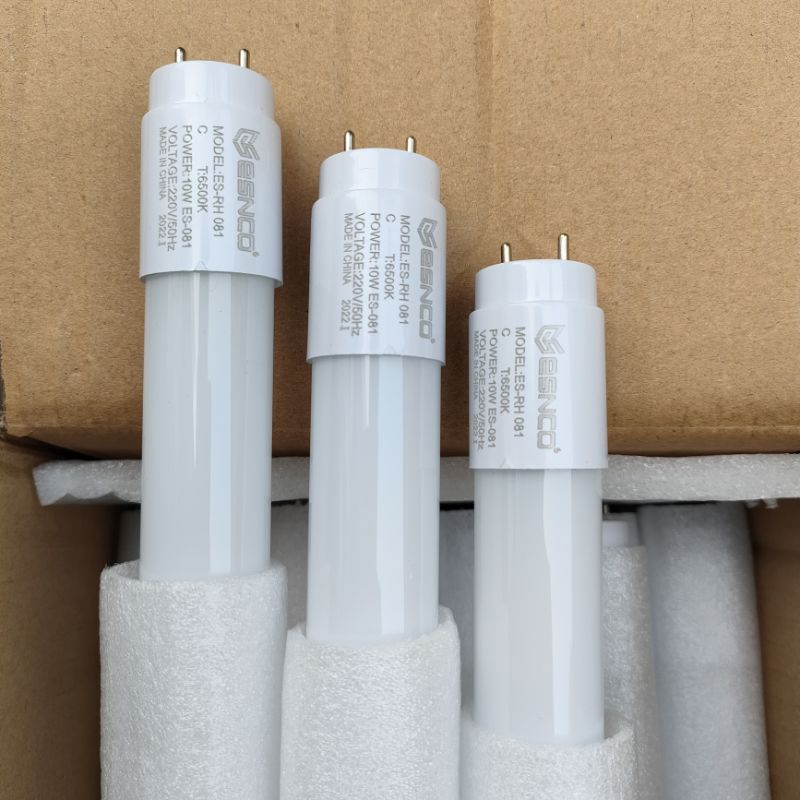 Bóng Đèn Led Tuýp 6 Tấc Ensco 10W thủy tinh dài 0.6m 6T Chính Hãng Bảo Hành 12 tháng