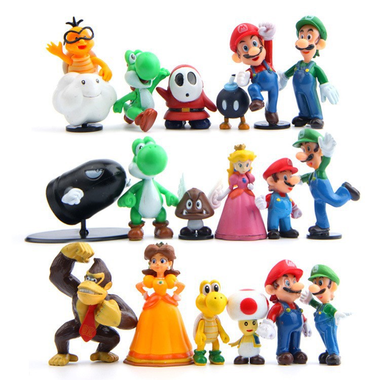 Đồ Chơi Mô Hình 18 Nhân Vật Trong Game Super Mario Bros (3cm-7cm) thumbnail