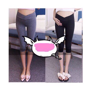 Quần legging bầu lửng cạp chéo, quần thun lửng cạp chéo co giãn tốt