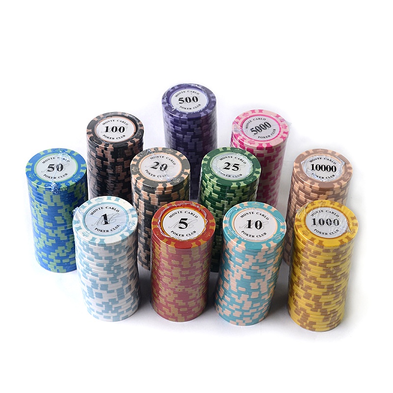 Chip Poker Phỉnh Poker Có Số Cao Cấp Monte Carlo ( Chip Lẻ )