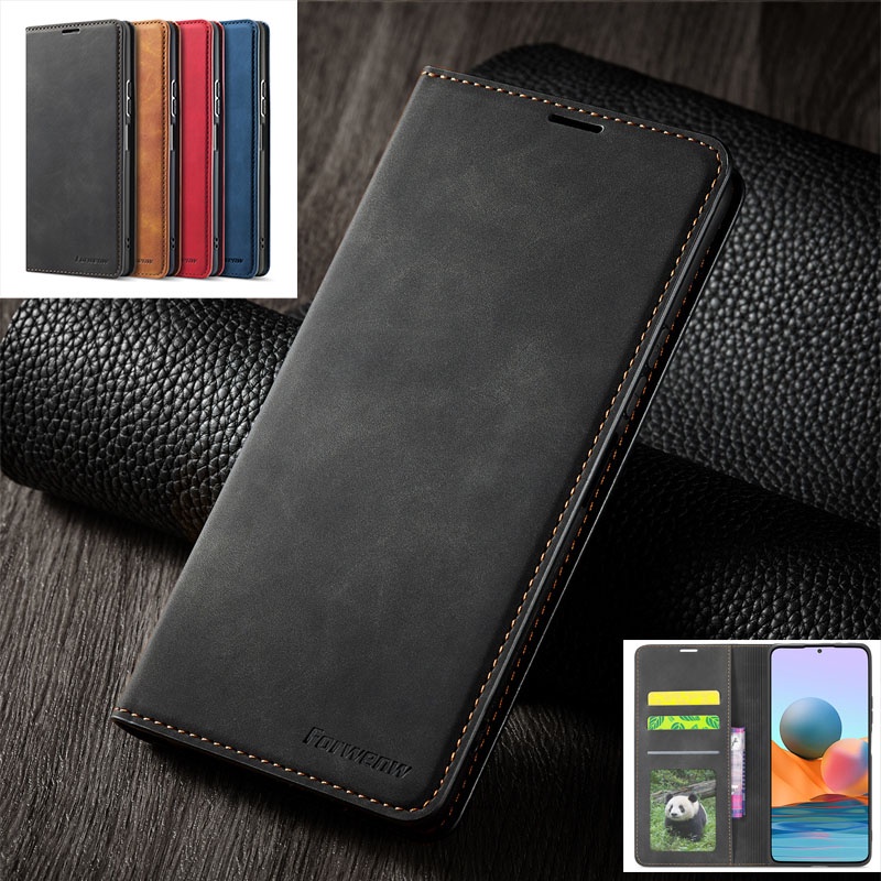 Bao da điện thoại nắp gập nam châm dành cho Redmi 10 Redmi Note10 Note 10S Xiaomi 10T Redmi K40 Pro
