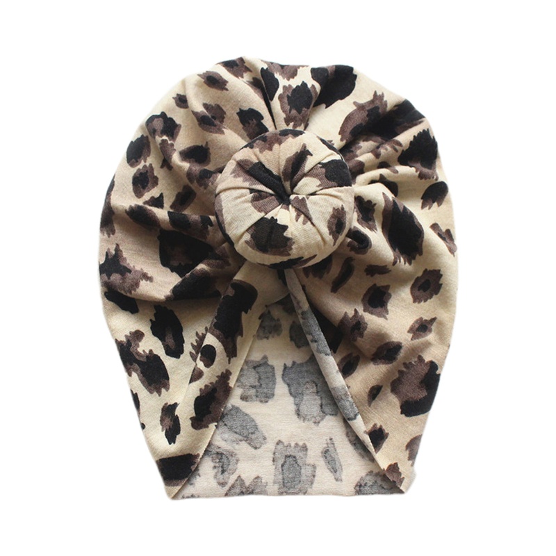 Mũ Beanie Thắt Nút Họa Tiết Da Báo / Hoa Cổ Điển Dễ Thương Cho Bé Sơ Sinh