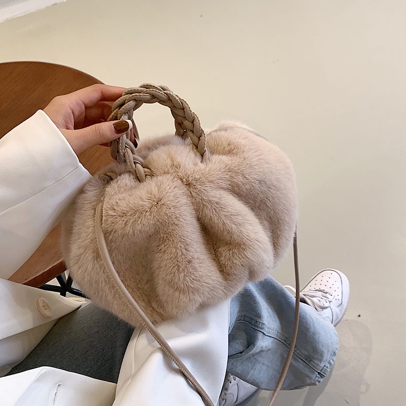 Túi Đeo Vai Phủ Lông Hình Đám Mây Nhỏ Gọn Thời Trang Thu Đông Năm 2022 Cho Nữ