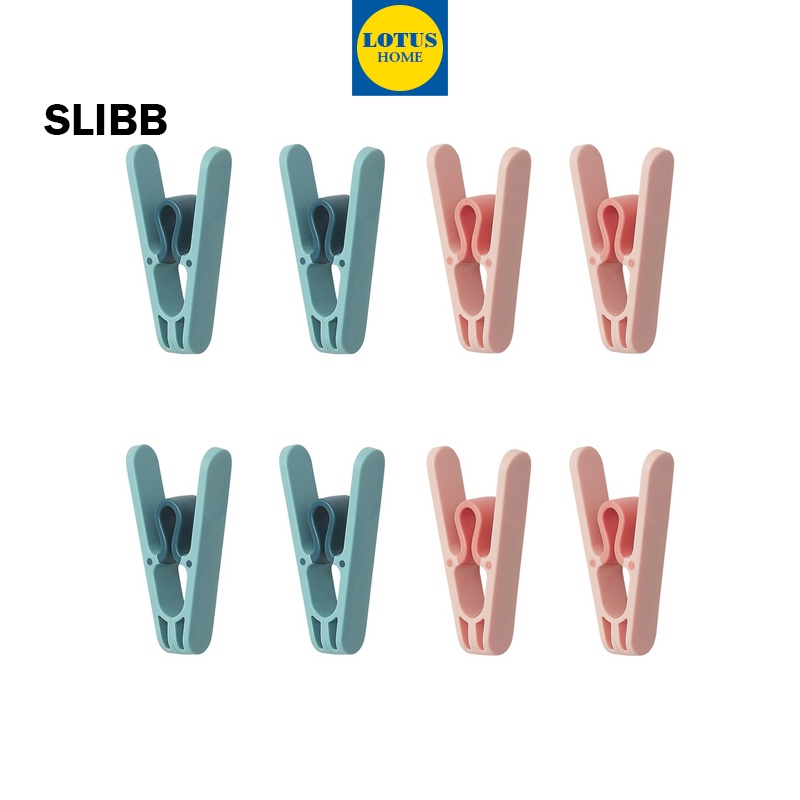 Bộ 8 kẹp quần áo Slibb IKEA
