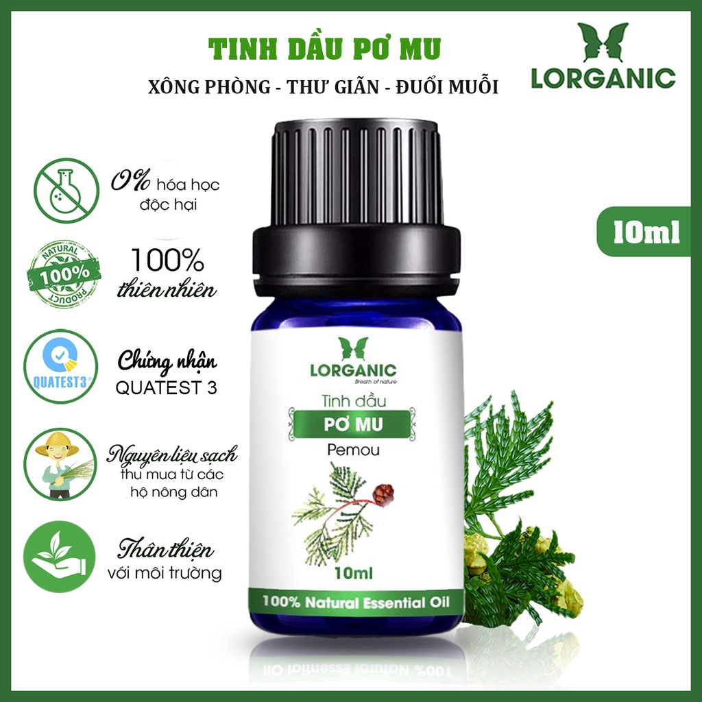 Tinh dầu pơ mu Lorganic  10ml, 50ml