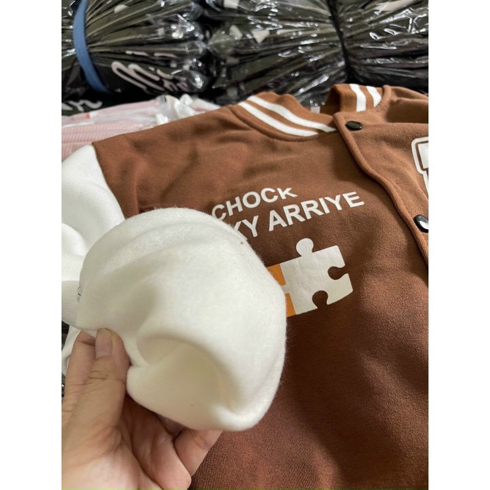 Áo khoác nam bomber bóng chày varcity nỉ bông, nam nữ vải nỉ dày ấm mùa thu đông hàn quốc cao cấp giá rẻ
