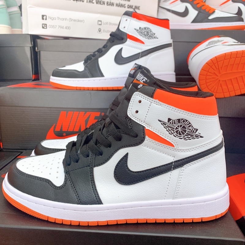 [ẢNH THẬT] Giày thể thao Air Jordan 1 Retro High Electro Orange xám cam cổ cao mẫu mới, siêu đẹp dành cho nam nữ