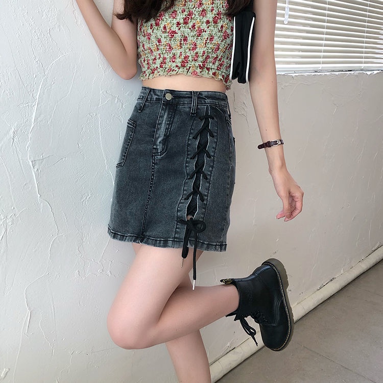 High Waist Jean Skirts Stretchy Design Off Sides Summer Fashion New Arrivals For Girlfriends 2021