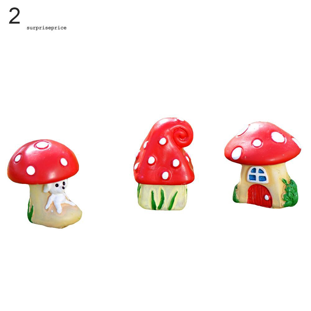 Set 3 mô hình mini đáng yêu bằng nhựa resin dùng trang trí tiểu cảnh đáng yêu