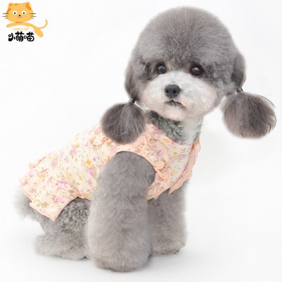 Quần áo chó con vật cưng Kiểu Mới Mùa Hè mỏng Teddy Bomi gấu nhỏ hơn chó mèo mùa hè Áo hai chân hoa