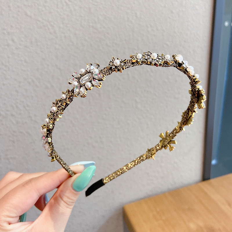 Băng đô đính ngọc trai giả phong cách Hàn Quốc cổ điển