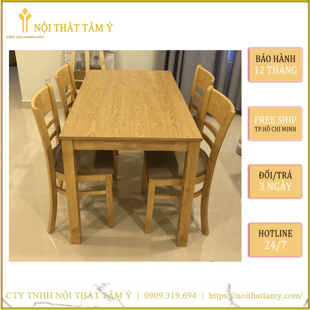 Bộ Bàn Ăn Cabin 4 ghế ✌FREE SHIP HCM✌ Bộ bàn ăn Cao Cấp Thương hiệu Nội Thất Tâm Ý