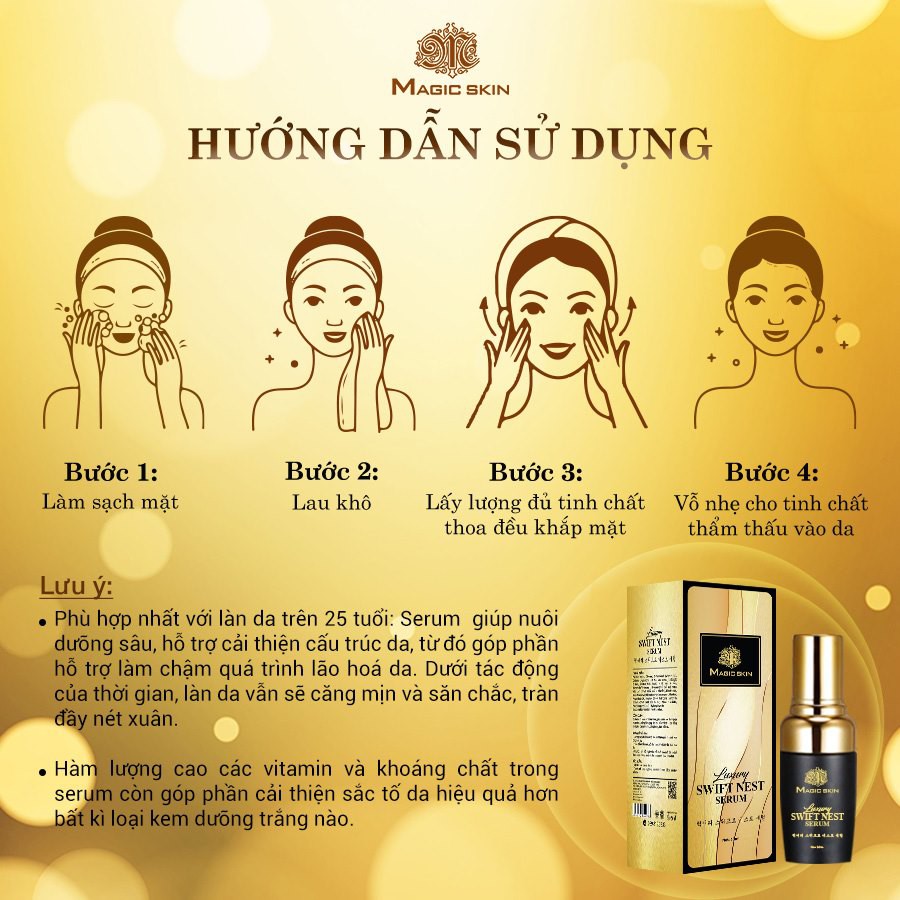 Serum Yến Tươi cho da CĂNG MỊN Luxury Swift Nest Chính hãng Magic Skin