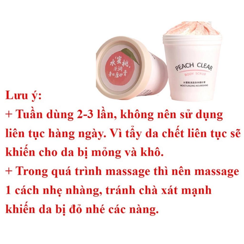 Đào Heyxi Tẩy Tế Bào Chết Body Kem Da Chết Toàn Thân Đẹp Trắng Da Peach Clear Nội Địa Trung Mini 200g AME SHOP