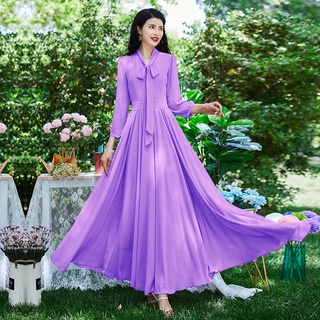 Đầm Voan Hoa Chiết Eo Kiểu Dáng Mới