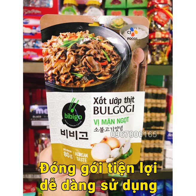 Xốt ướp thịt BULGOGI chuẩn vị Hàn Quốc gói 80g – Vị Sốt mặn ngọt và ớt cay