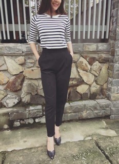 Áo len kẻ topshop