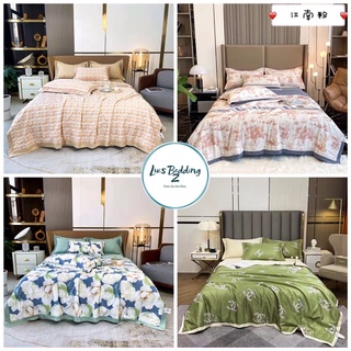 Bộ chăn trần ga và 2 vỏ gối lụa thái tencel - chất liệu thoáng mát ,sang trọng có đủ kích thước giường