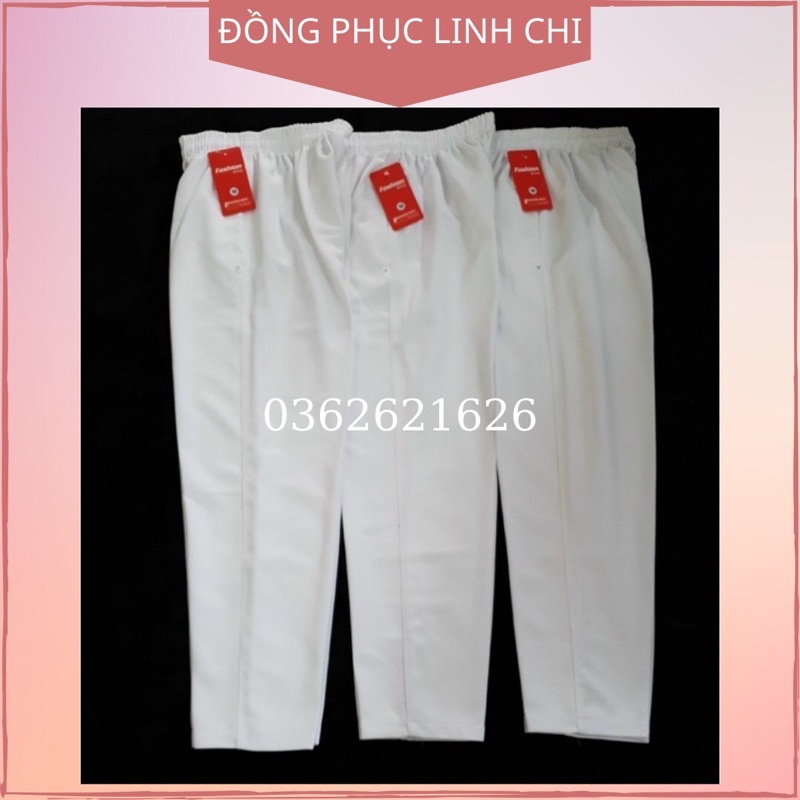 Quần trắng tập dưỡng sinh, đồng diễn, tập thể dục, mặc nhóm dân vũ
