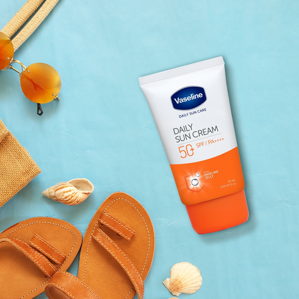 Kem Chống Nắng Vaseline Tone-Up Sun Cream SPF40 PA+++ 50ml & Vaseline Daily Sun Cream SPF50 PA++++ 50ml - Skinfa.