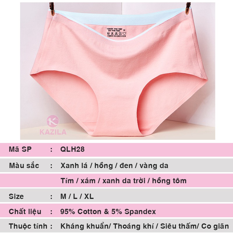 Quần lót nữ cotton cao cấp cạp ép, quần lót không viền may ôm hông nâng mông kazila QLH28 | BigBuy360 - bigbuy360.vn