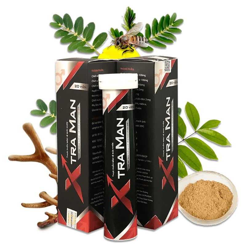 Viên sủi xtraman tăng cường sinh lý nam hộp 20 viên hàng chính hãng