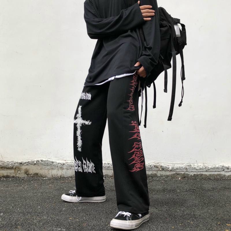 Quần Jogger Nam Ống Rộng Chất Nỉ Mềm Mịn Co Giãn Tốt In Họa Tiết Mặc Đẹp Thoải Mái [NEW UNISEX]