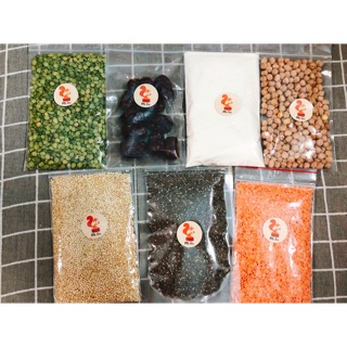Đậu gà- đậu lăng- đậu hà lan- hạt chia- quinoa