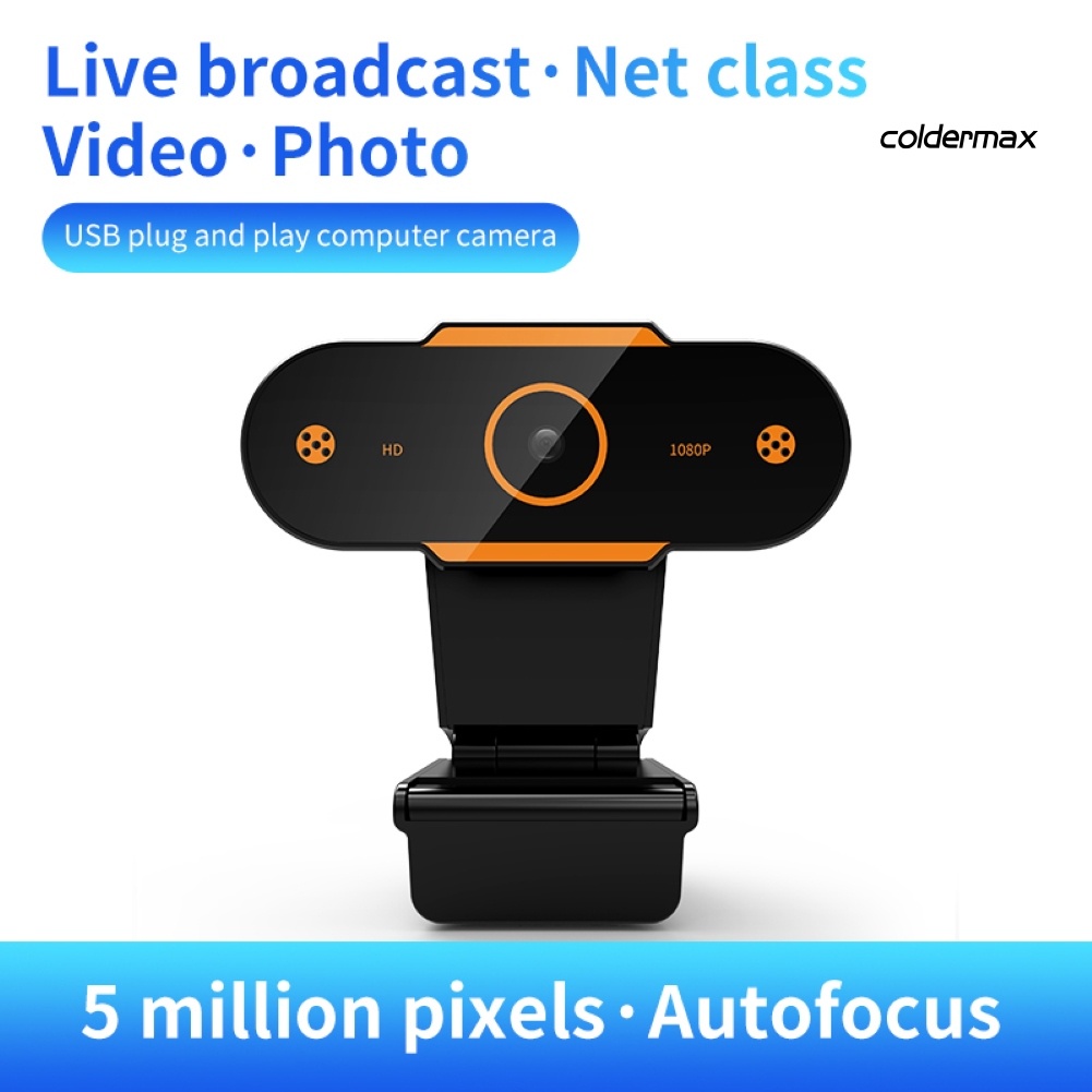 Webcam USB độ nét cao có micro dùng để livestream dành cho máy tính bàn/máy tính xách tay