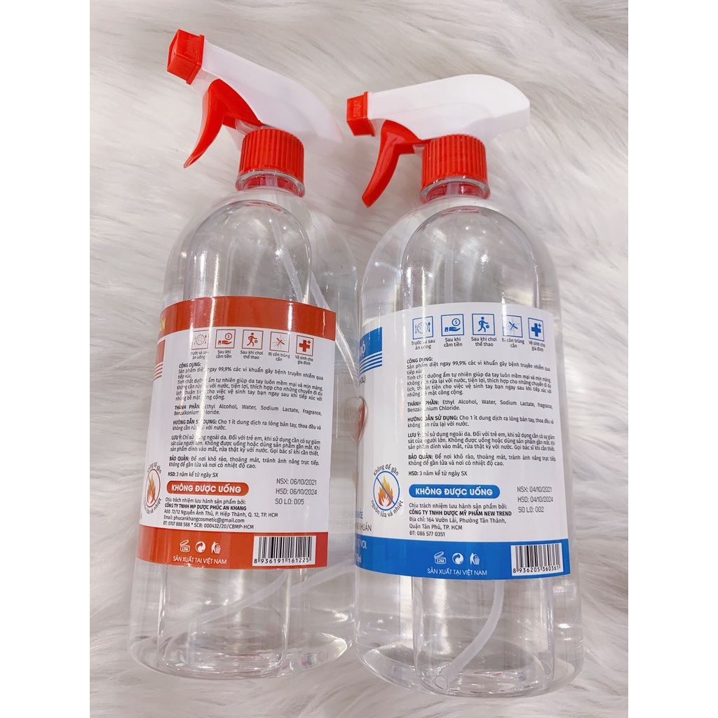 Cồn y tế 70/90 độ (500ml/1000ml) - Sát Khuẩn