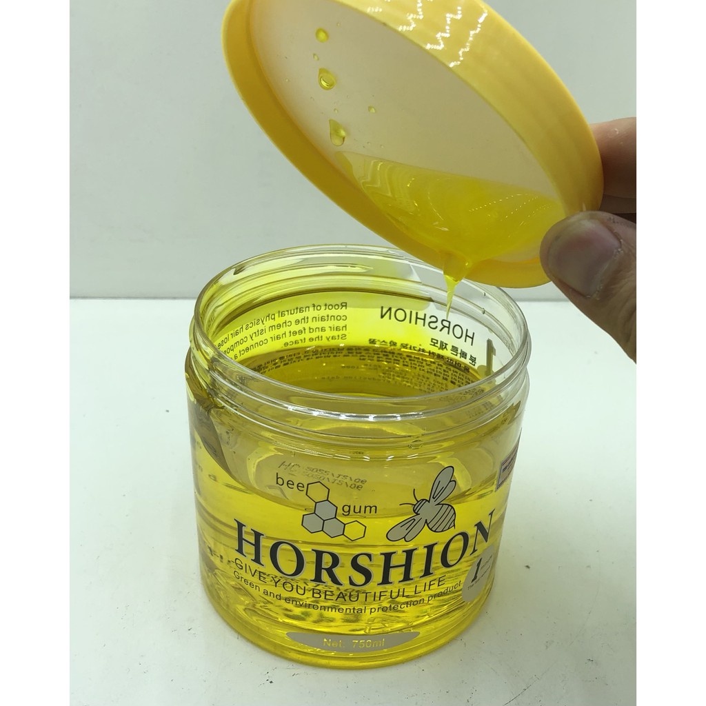 Sáp Wax lông Horshion con ong wax lạnh mật ong Hàn Quốc 750ml,giúp cải tạo những vùng da sần. Sau khi được wax, da bạn t