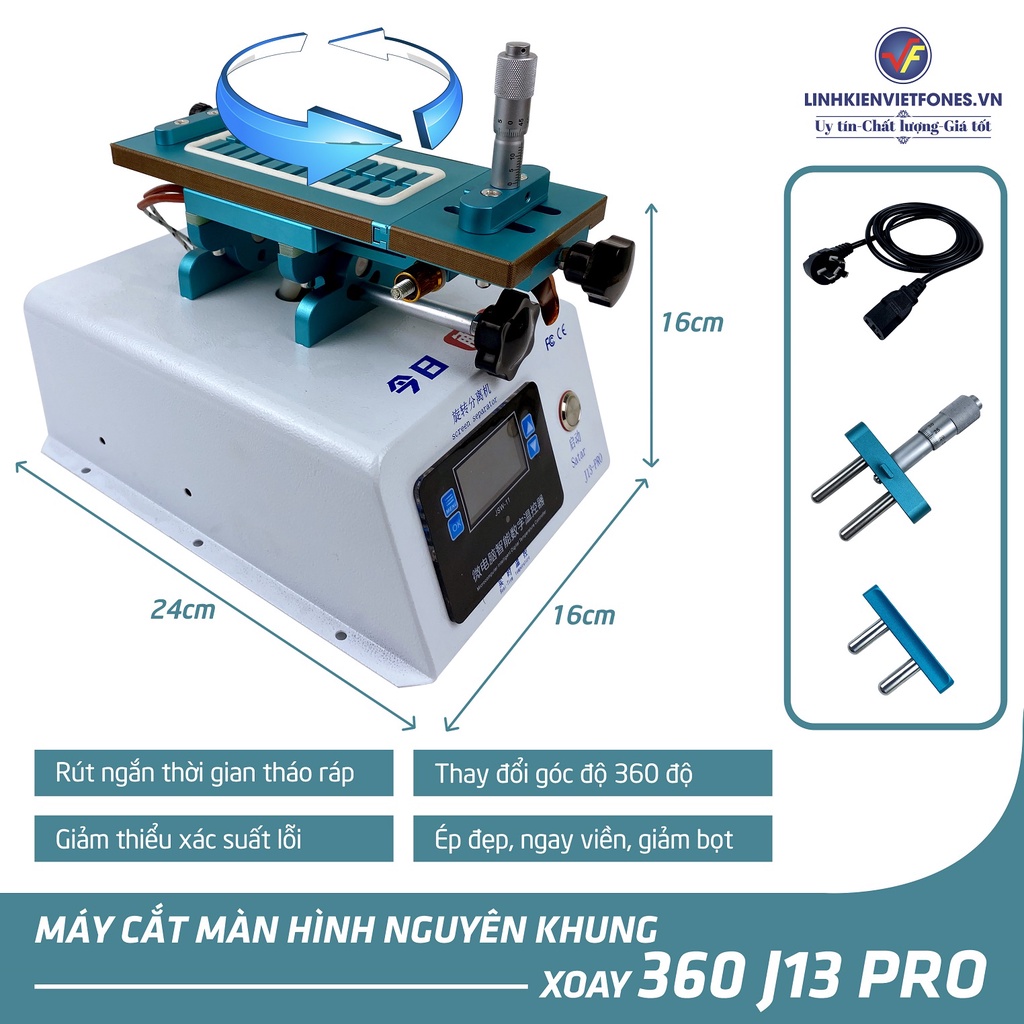 Máy cắt màn hình nguyên khung (xoay 360 độ) - JSW J13 Pro