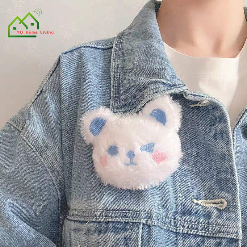 Ghim cài áo hình gấu nhồi bông xinh xắn đáng yêu