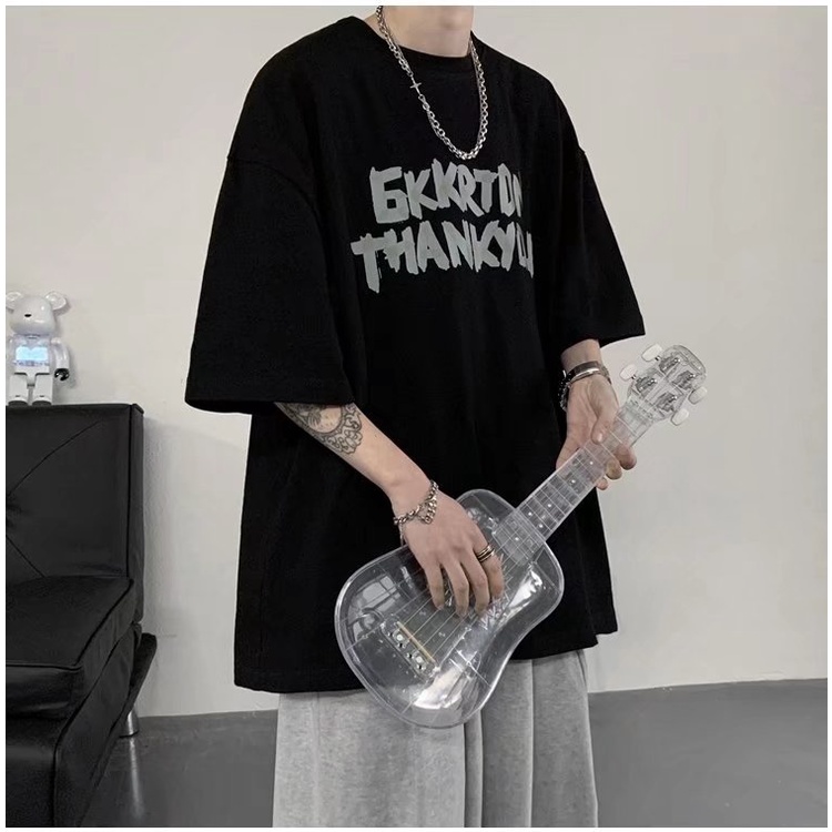 Áo Thun Tay Ngắn Cổ Tròn In Chữ Thời Trang Dành Cho Nam