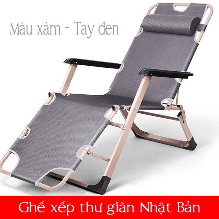 Ghế xếp nằm ngủ trưa văn phòng, thư giãn, ghế xếp inox gấp gọn tiện lợi, đa năng, kiểu dáng trang nhã, dùng 4 mùa