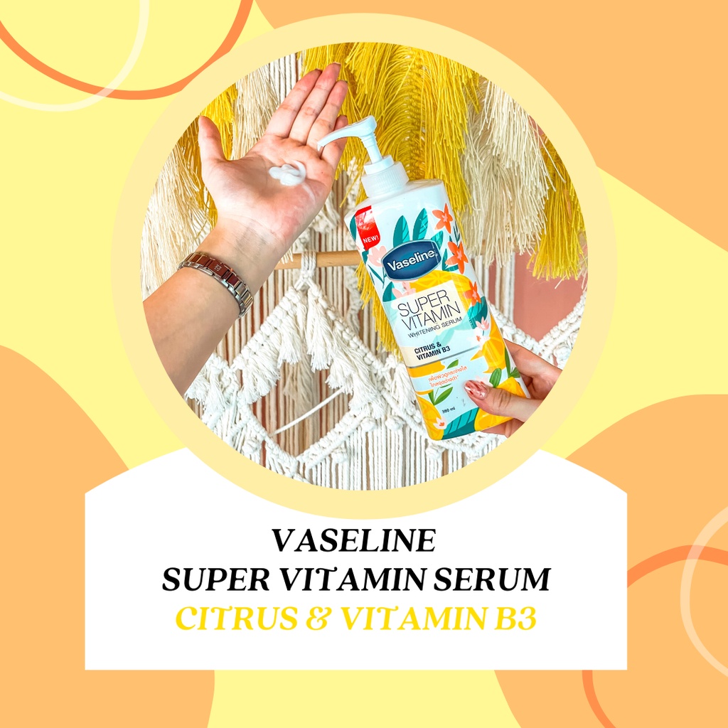 Sữa Dưỡng Thể Siêu Trắng Da, Ngừa Lão Hóa Vaseline Super Vitamin Whitening Body Serum Thái Lan 380ml