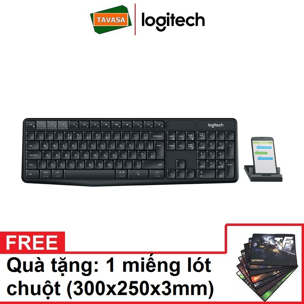 Bộ Bàn Phím Không Dây Và Giá Đỡ LOGITECH K375s - Tặng lót chuột cỡ lớn