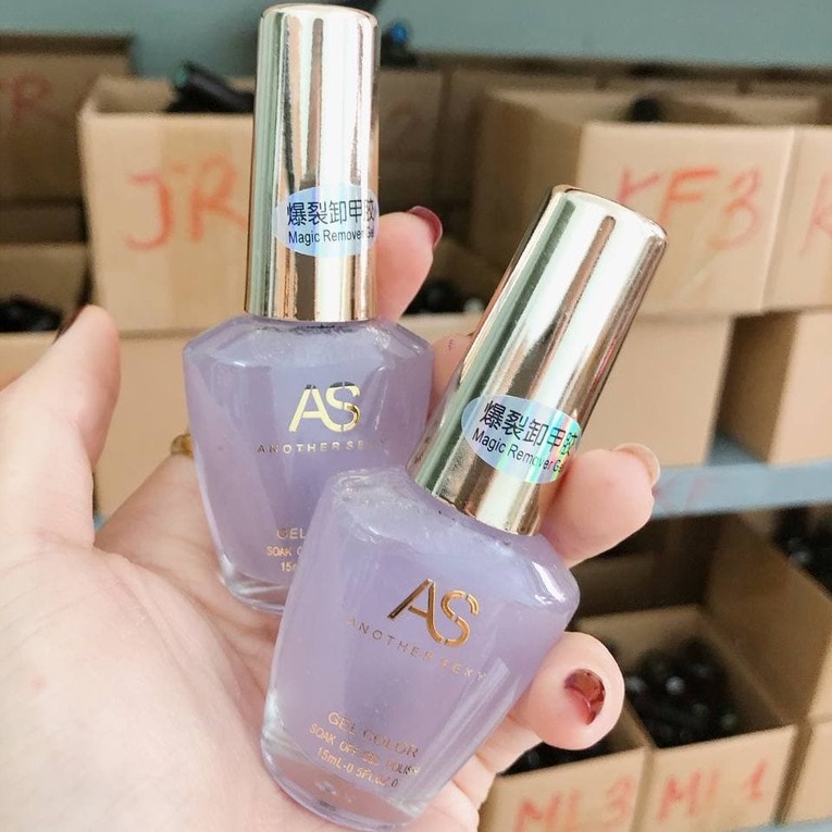 Nước phá sơn gel AS phụ kiện nail giá rẻ hiệu quả nhanh chóng không hại móng tay 15ml